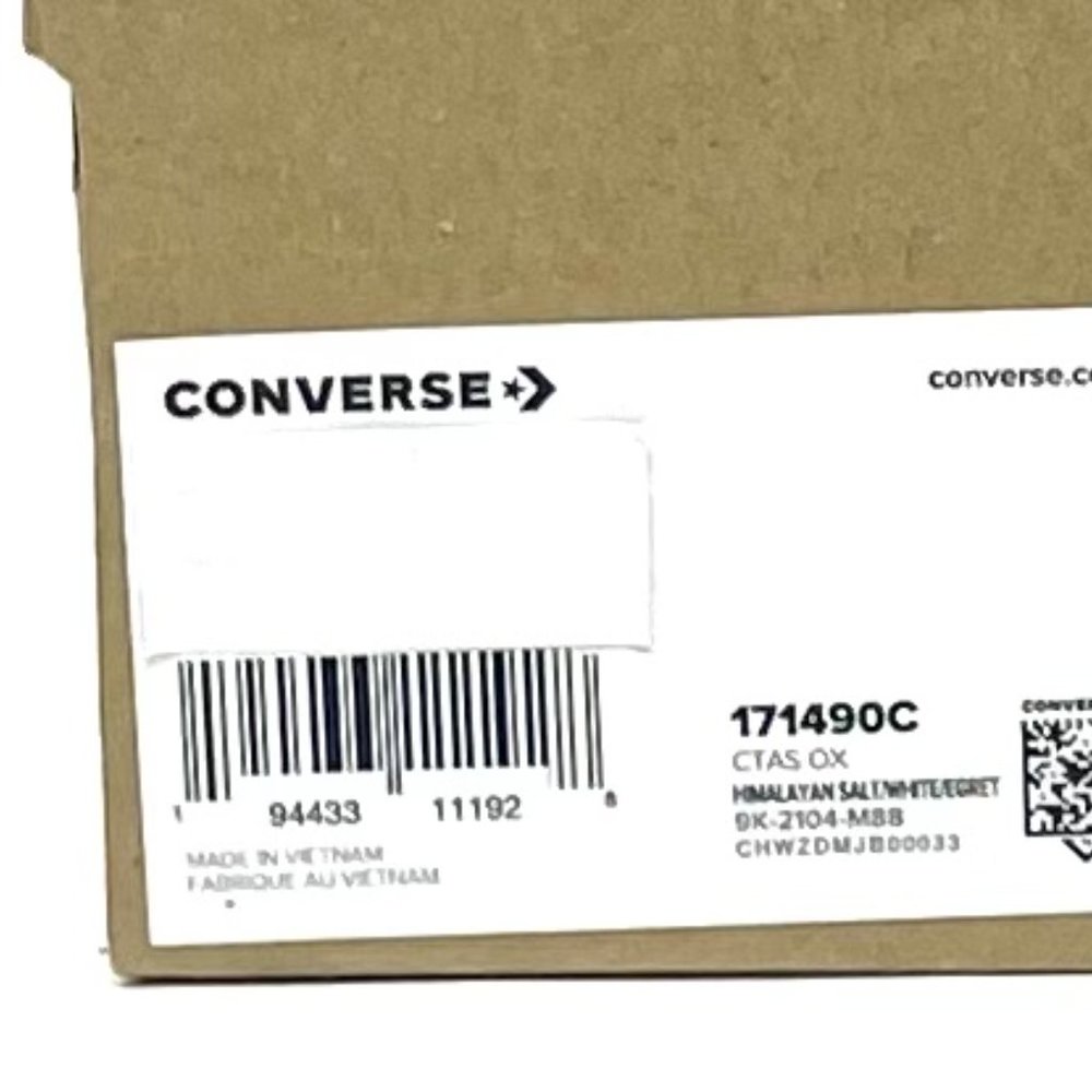 💖MEGA SALE💖Converse CTAS OX  Men's Knit  Himalayan Salt White  Canvas 171490C - Picture 9 of 10